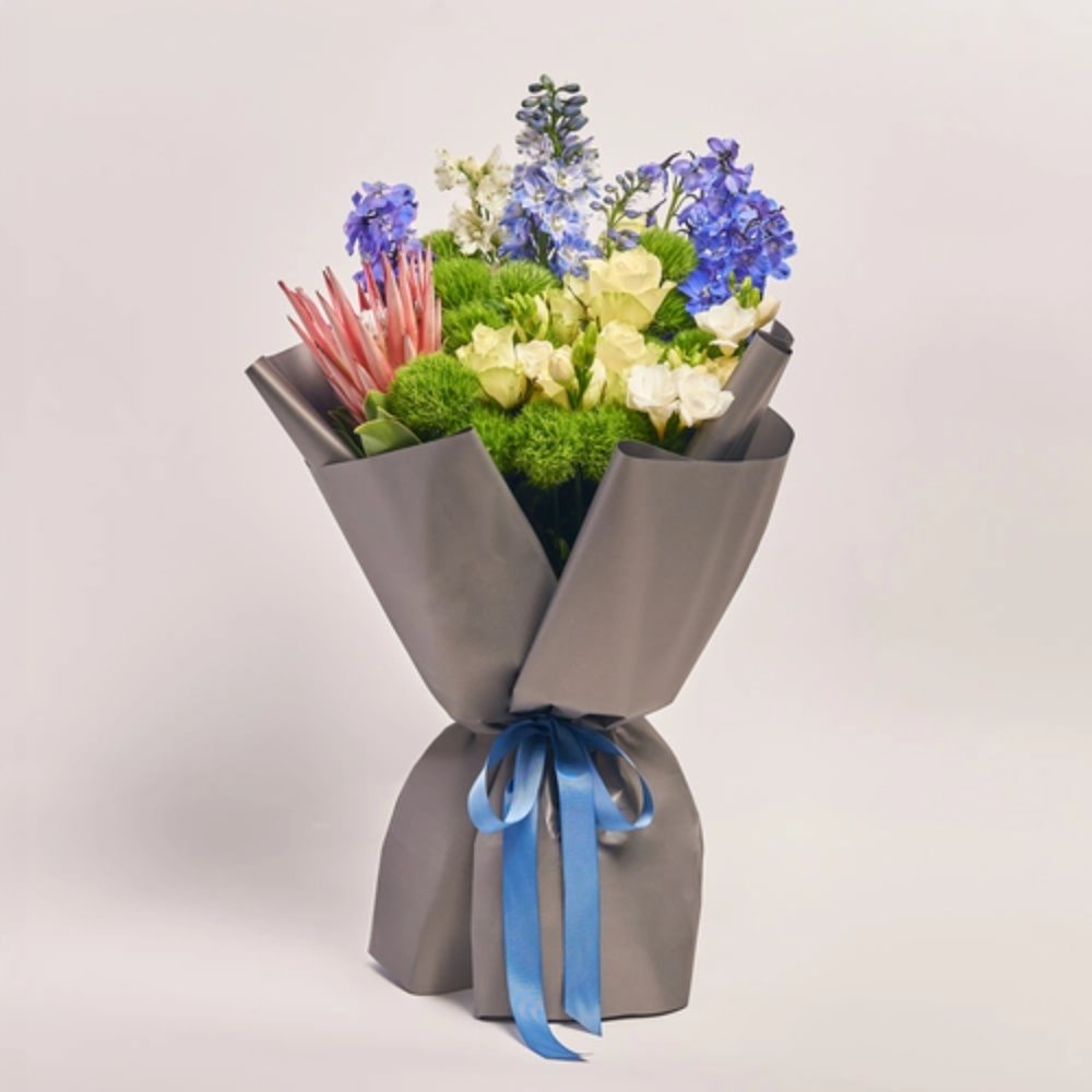 Blue Serenity Mixed Flower Bouquet