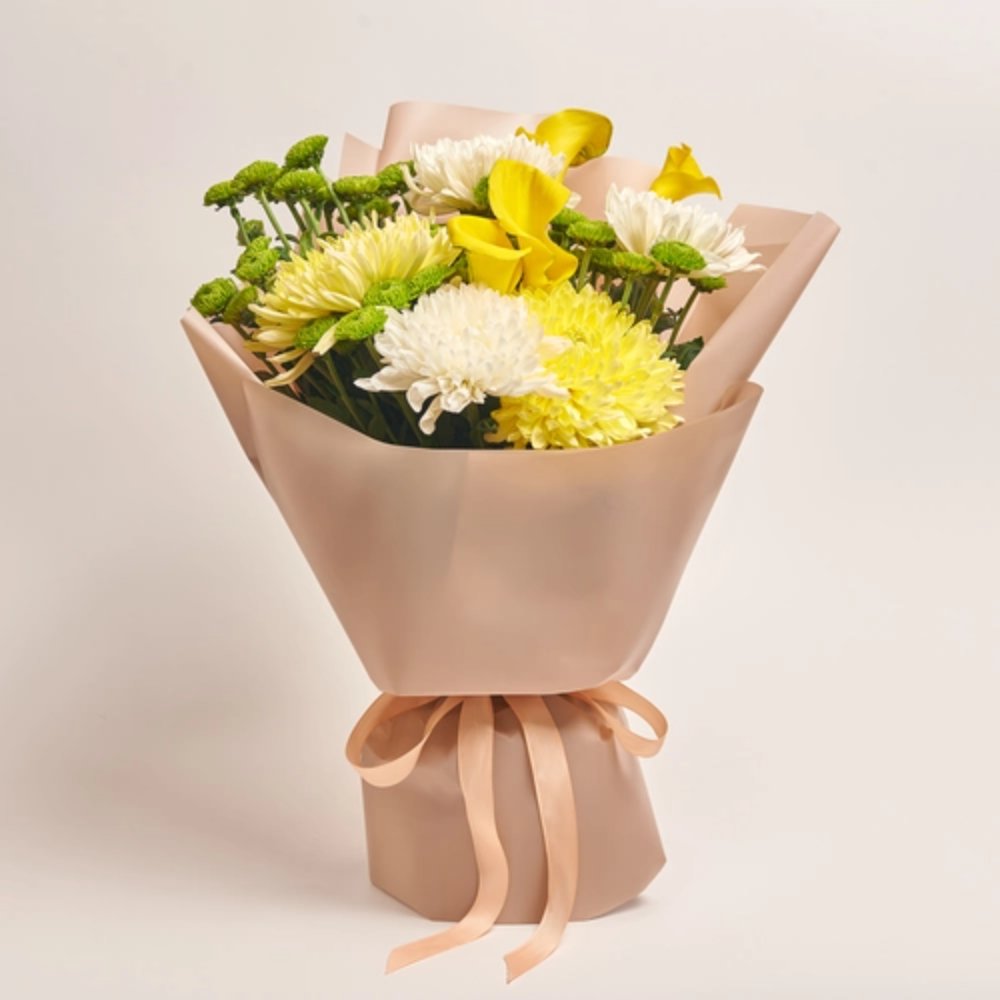Golden Glow Yellow Floral Bouquet