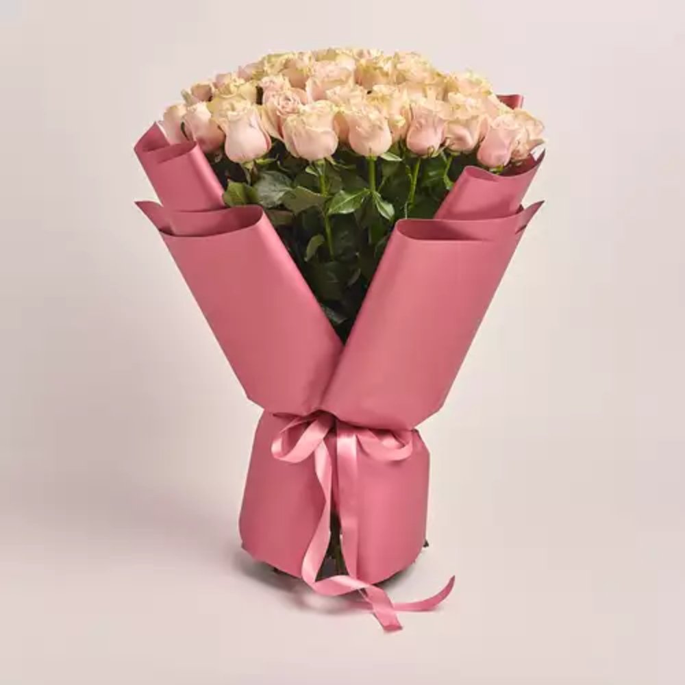51 Roses Pink Mondial Bouquet.