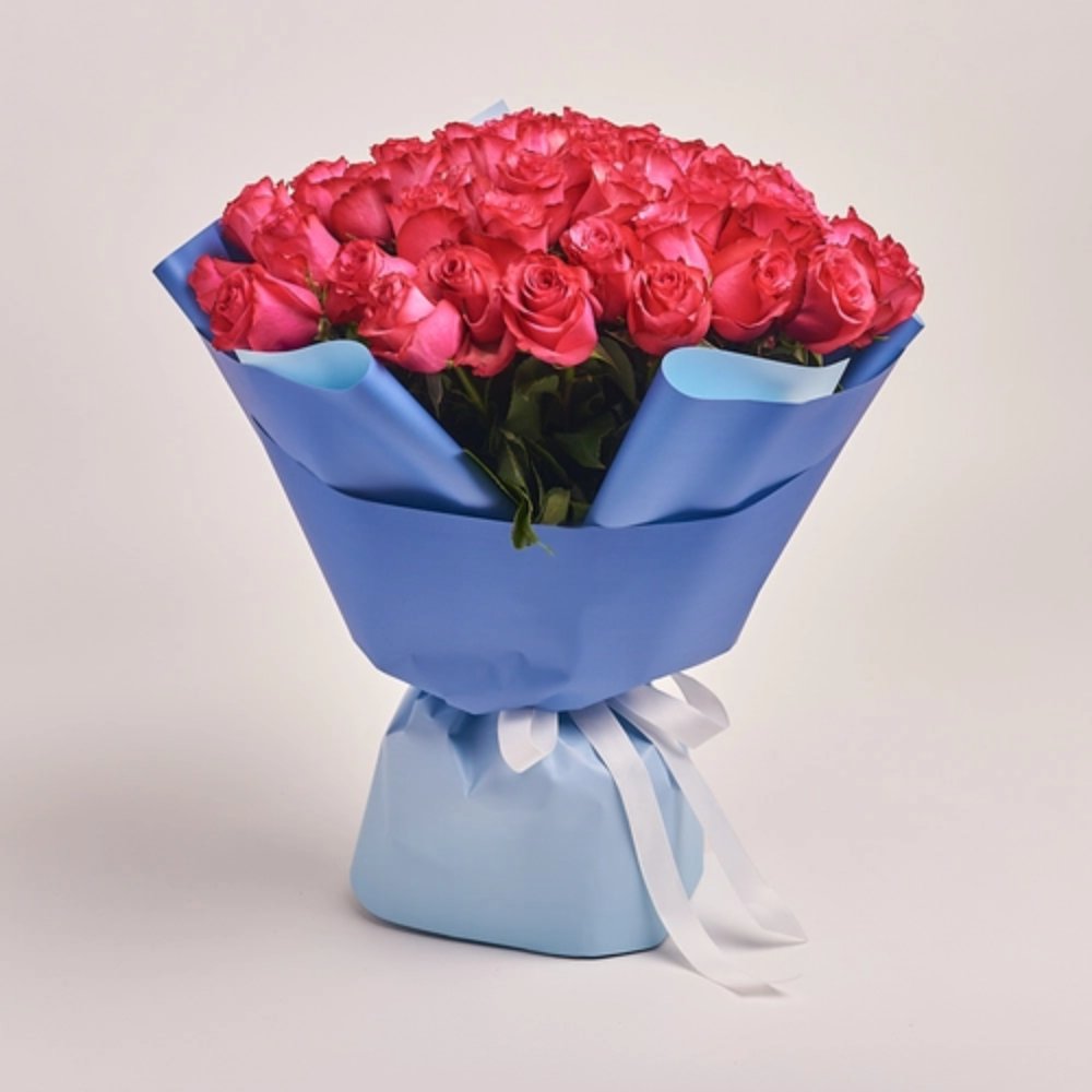 51 Ruspberry Roses Bouquet.