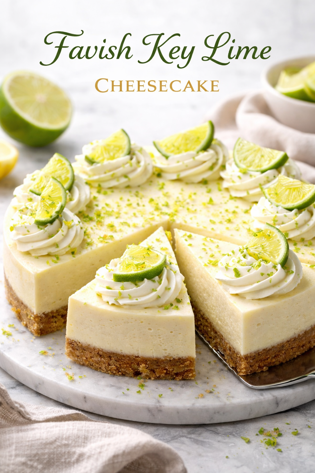 Classic Key Lime Cheesecake (Serves 4)